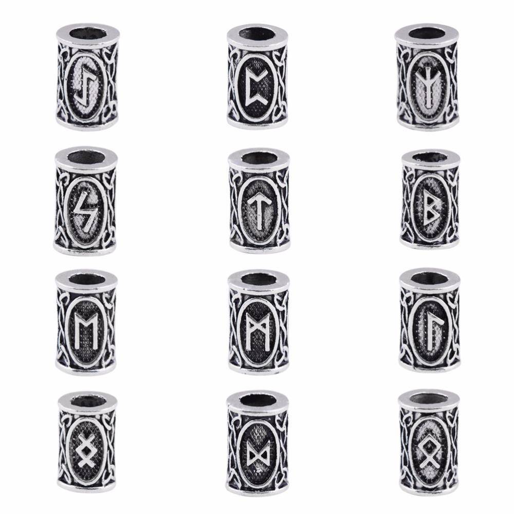 24 Stainless Steel Pieces Rune Bead Set - VikingsBrand