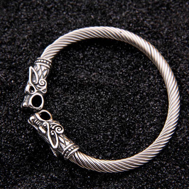 316L Stainless Steel Fenrir Adjustible Bracelet - VikingsBrand