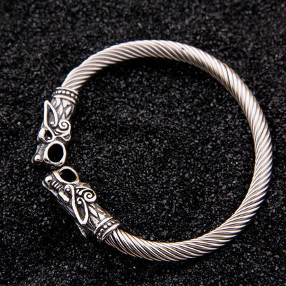 316L Stainless Steel Fenrir Adjustible Bracelet - VikingsBrand