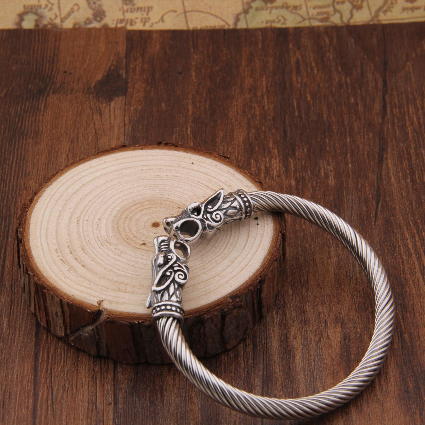 316L Stainless Steel Fenrir Adjustible Bracelet - VikingsBrand