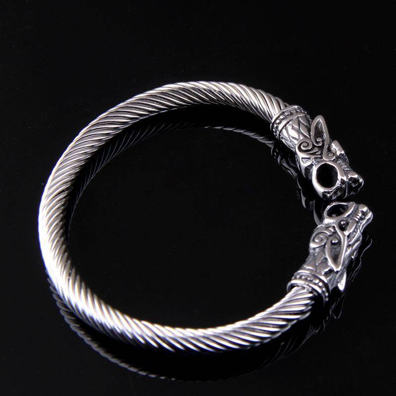 316L Stainless Steel Fenrir Adjustible Bracelet - VikingsBrand