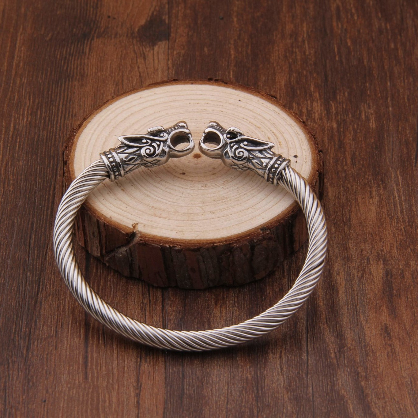 316L Stainless Steel Fenrir Adjustible Bracelet - VikingsBrand