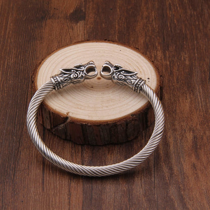 316L Stainless Steel Fenrir Adjustible Bracelet - VikingsBrand