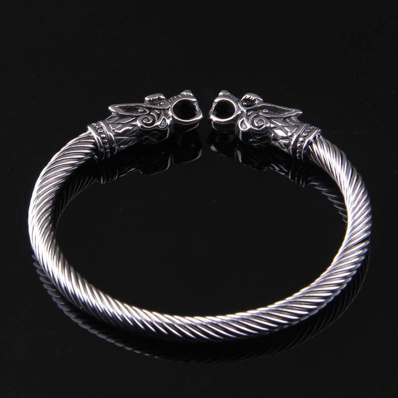 316L Stainless Steel Fenrir Adjustible Bracelet - VikingsBrand