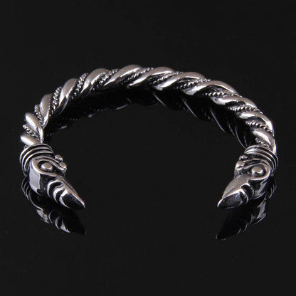 316L Stainless Steel Raven Bangle Bracelet - VikingsBrand