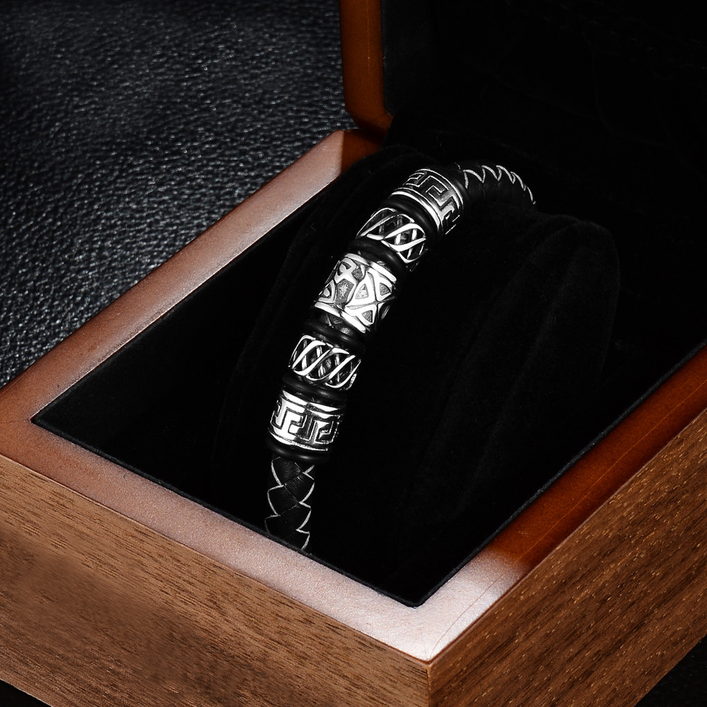 Viking Beads Genuine Leather Bracelet - VikingsBrand