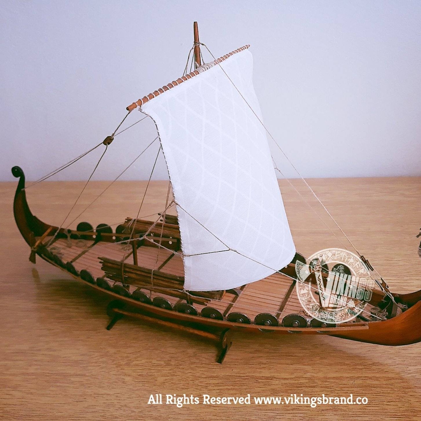 Drakkar Viking Ship - Wooden Model - DIY Kit (Unassembled)- 1/50 Scale - VikingsBrand