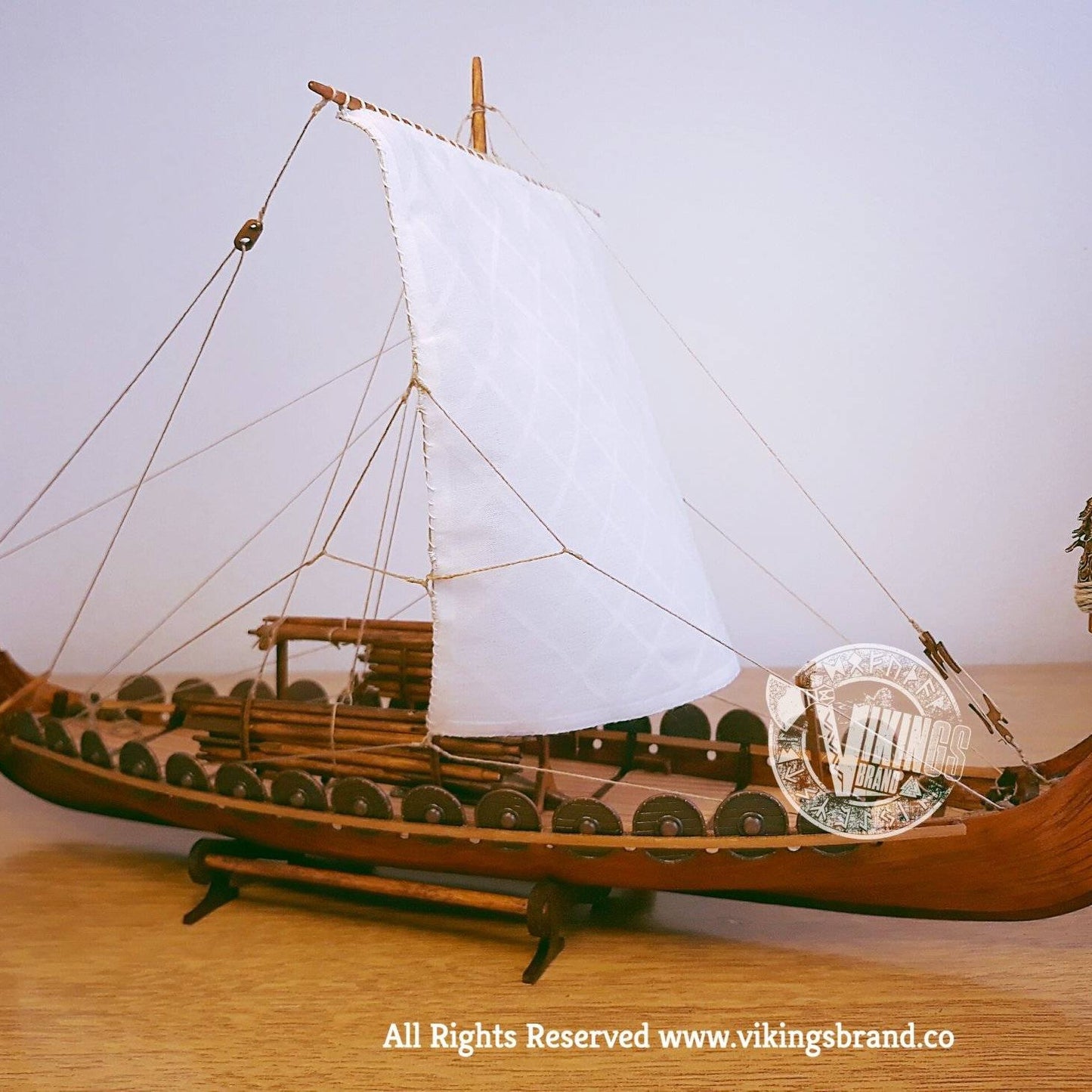 Drakkar Viking Ship - Wooden Model - DIY Kit (Unassembled)- 1/50 Scale - VikingsBrand