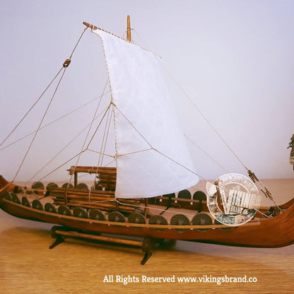 Drakkar Viking Ship - Wooden Model - DIY Kit (Unassembled)- 1/50 Scale - VikingsBrand