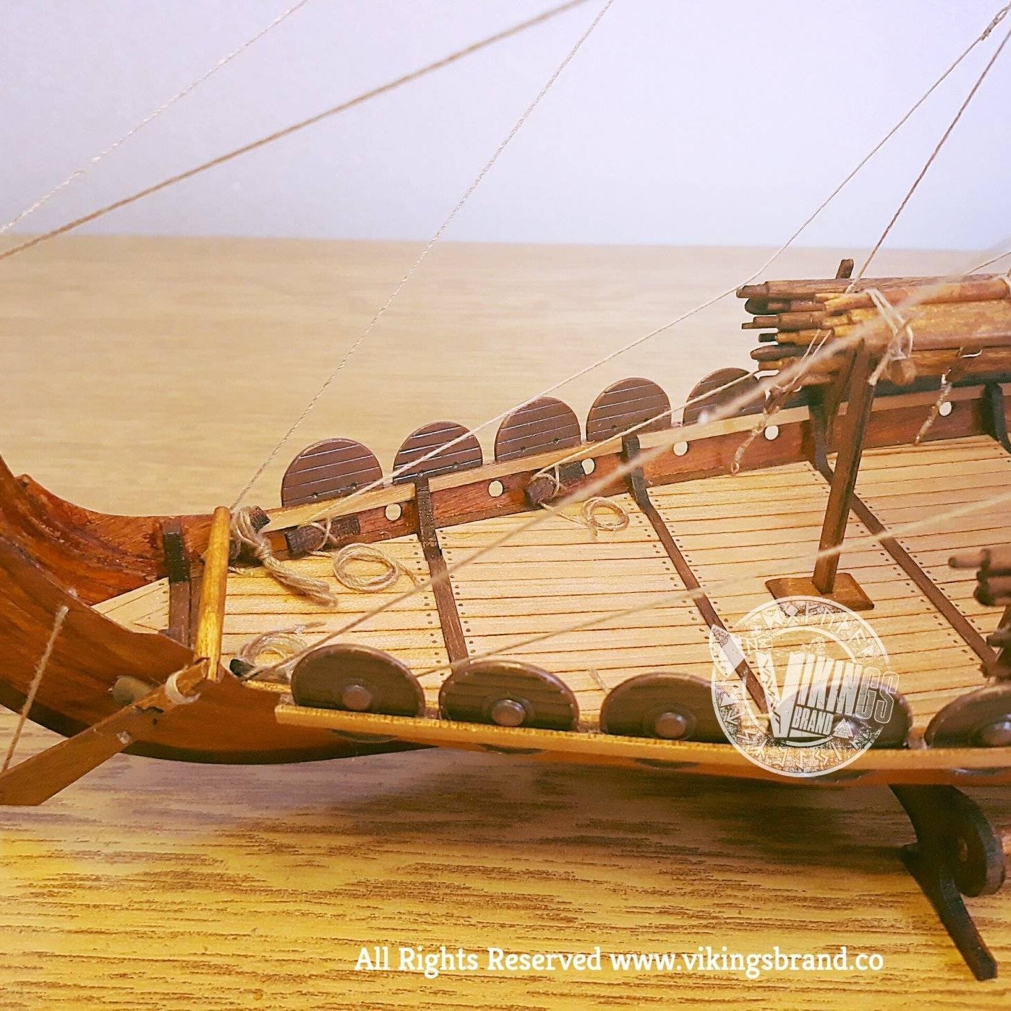 Drakkar Viking Ship - Wooden Model - DIY Kit (Unassembled)- 1/50 Scale - VikingsBrand