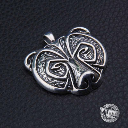 925 Sterling Silver Bear Head Viking Pendant Necklace - VikingsBrand