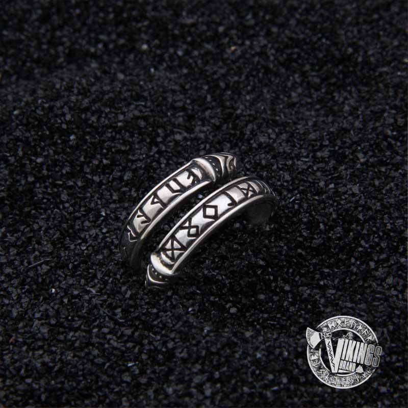 925 Sterling Silver Ouroboros Viking Ring - VikingsBrand