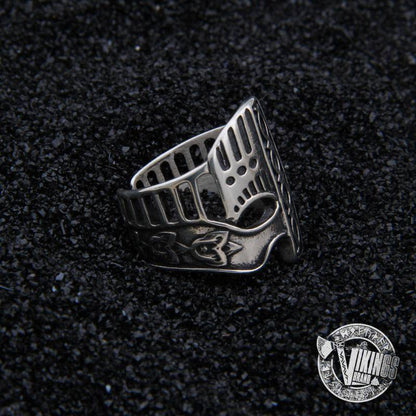 925 Sterling Silver Viking Helmet Ring - VikingsBrand