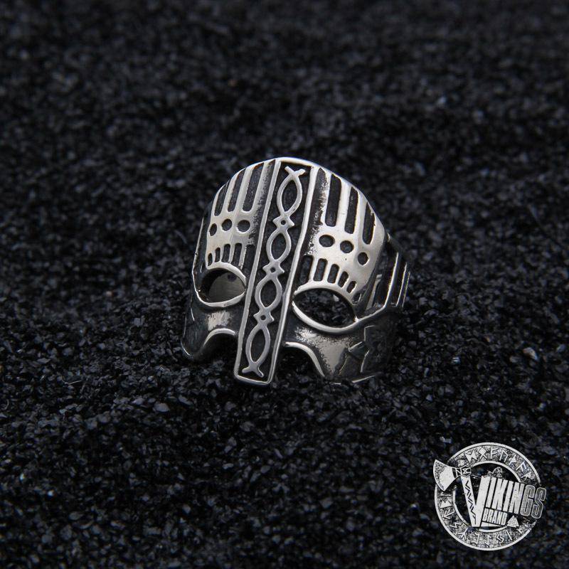 925 Sterling Silver Viking Helmet Ring - VikingsBrand