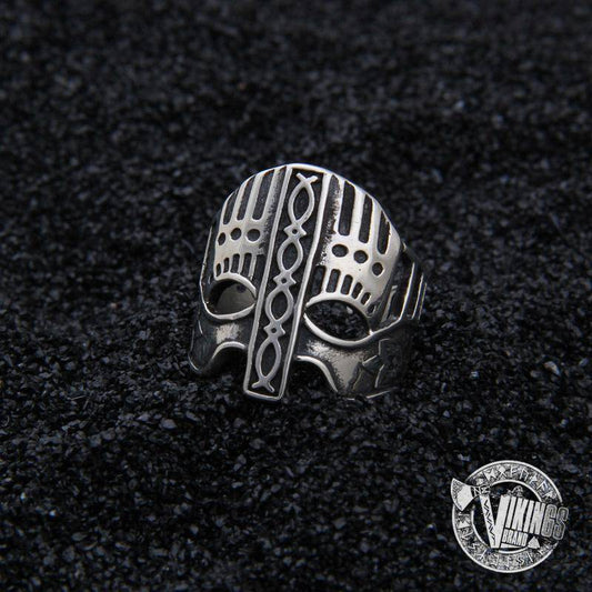 925 Sterling Silver Viking Helmet Ring - VikingsBrand