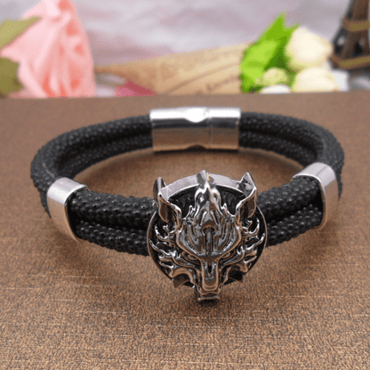 Viking Wolf Head Bracelet - VikingsBrand