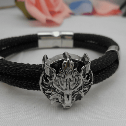 Viking Wolf Head Bracelet - VikingsBrand