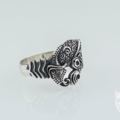 Raven 925 Sterling Silver Viking Ring - VikingsBrand