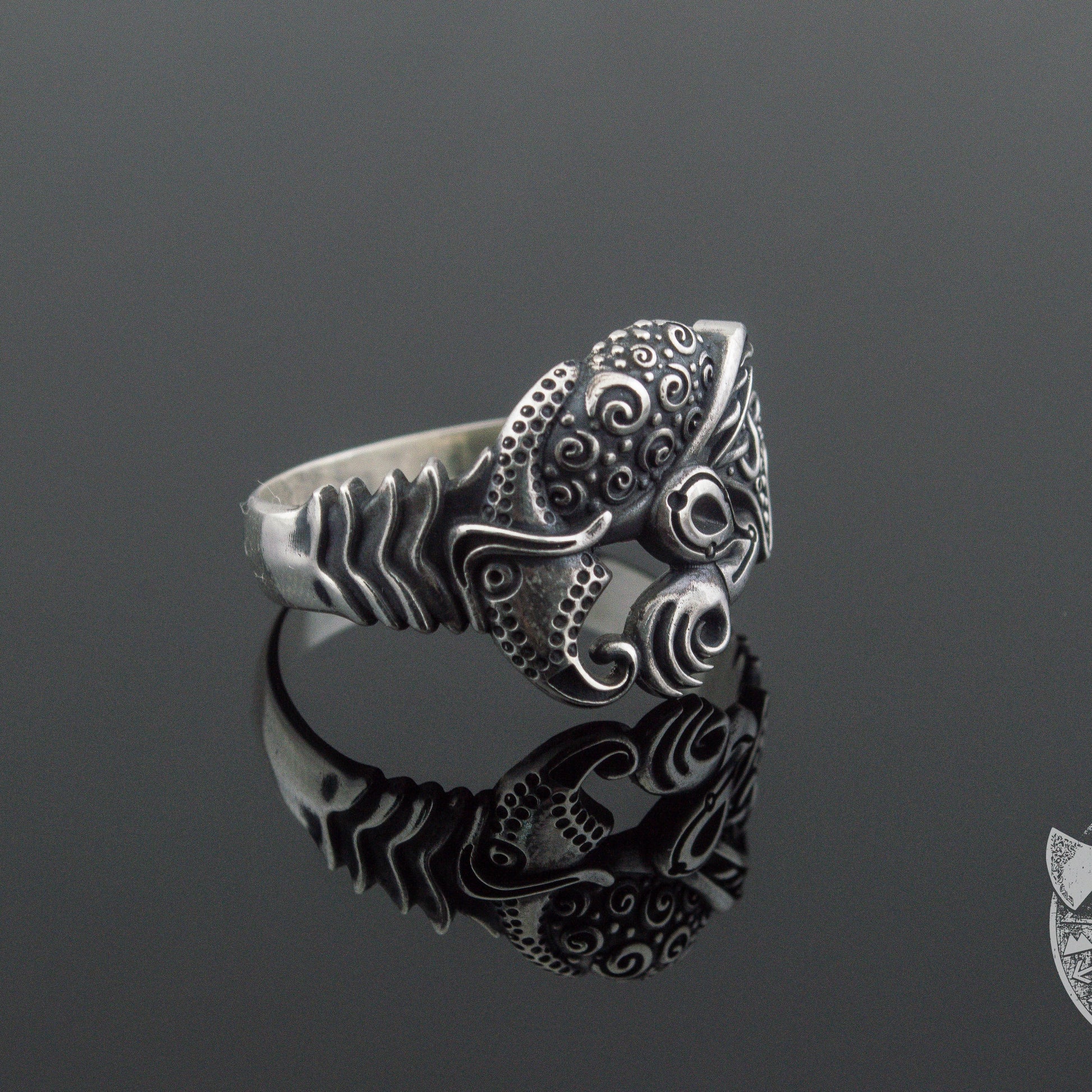 Raven 925 Sterling Silver Viking Ring - VikingsBrand