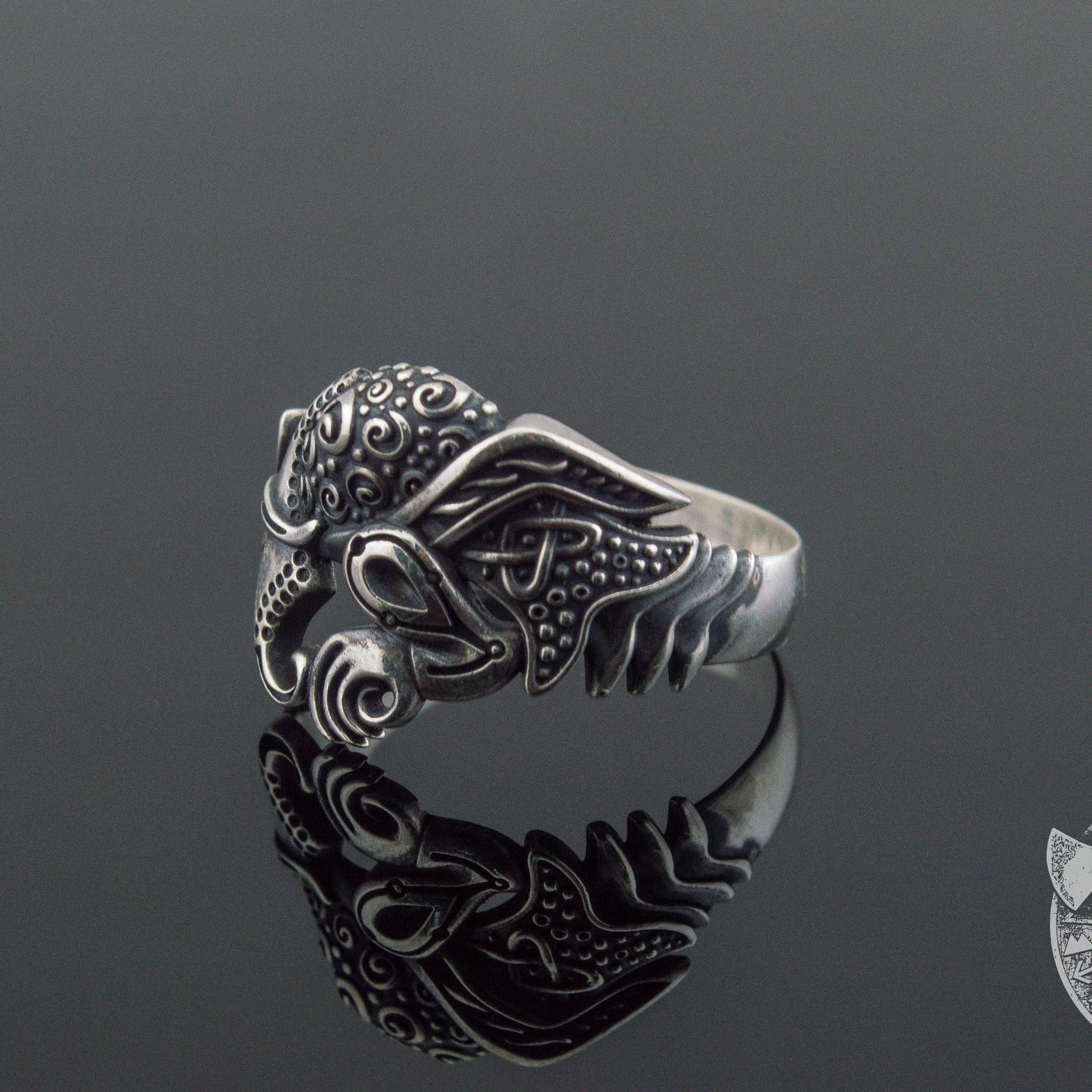 Raven 925 Sterling Silver Viking Ring - VikingsBrand