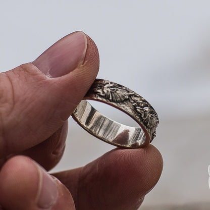 Wolf Ornament 925 Sterling Silver Norse Ring - VikingsBrand