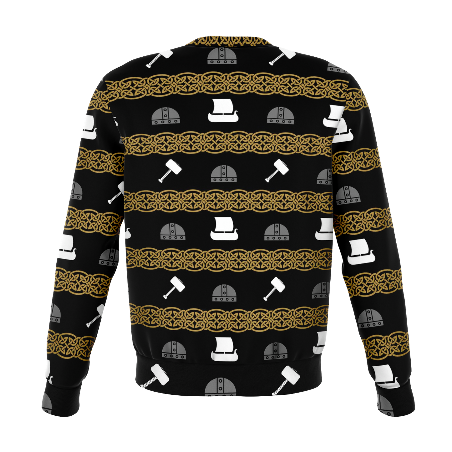 Fa La La Valhalla Viking Warrior Head Sweater - VikingsBrand