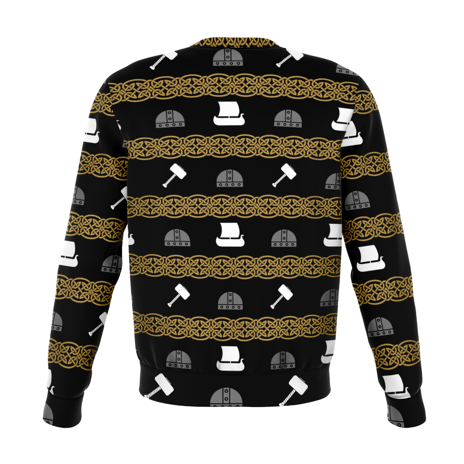 Fa La La Valhalla Viking Warrior Head Sweater - VikingsBrand