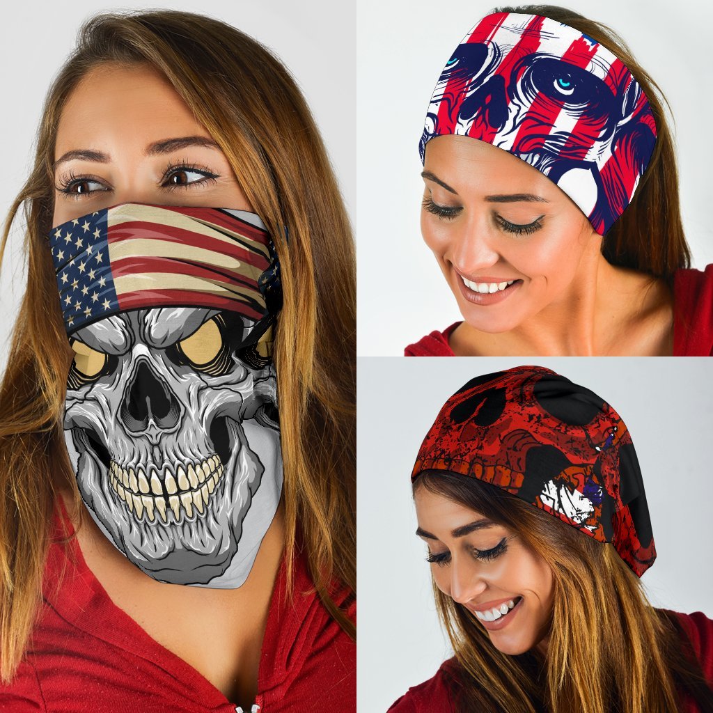 American Skull Neck Gaiter | Face Shield