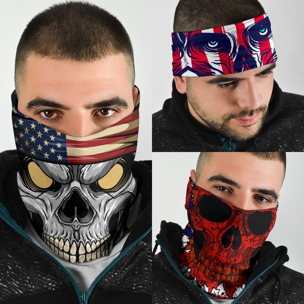 American Skull Neck Gaiter | Face Shield