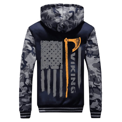 American Viking Camouflage Hoodie | Free Worldwide Shipping - VikingsBrand