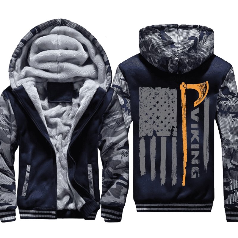 American Viking Camouflage Hoodie | Free Worldwide Shipping - VikingsBrand