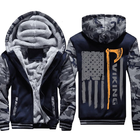 American Viking Camouflage Hoodie | Free Worldwide Shipping - VikingsBrand