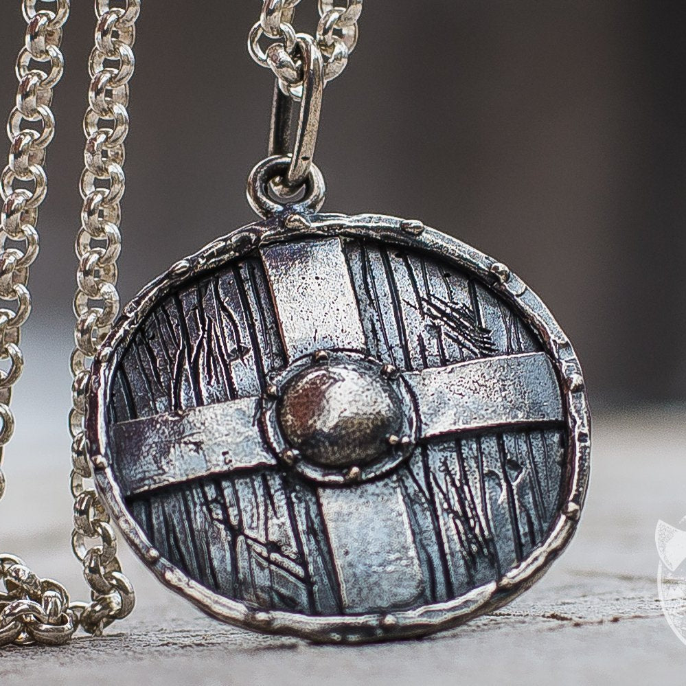 Ancient Rollo's Shield 925 Sterling Silver Pendant - VikingsBrand