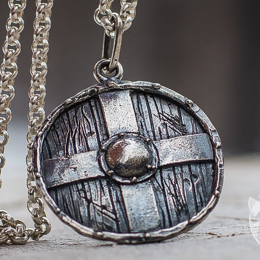 Ancient Rollo's Shield 925 Sterling Silver Pendant - VikingsBrand