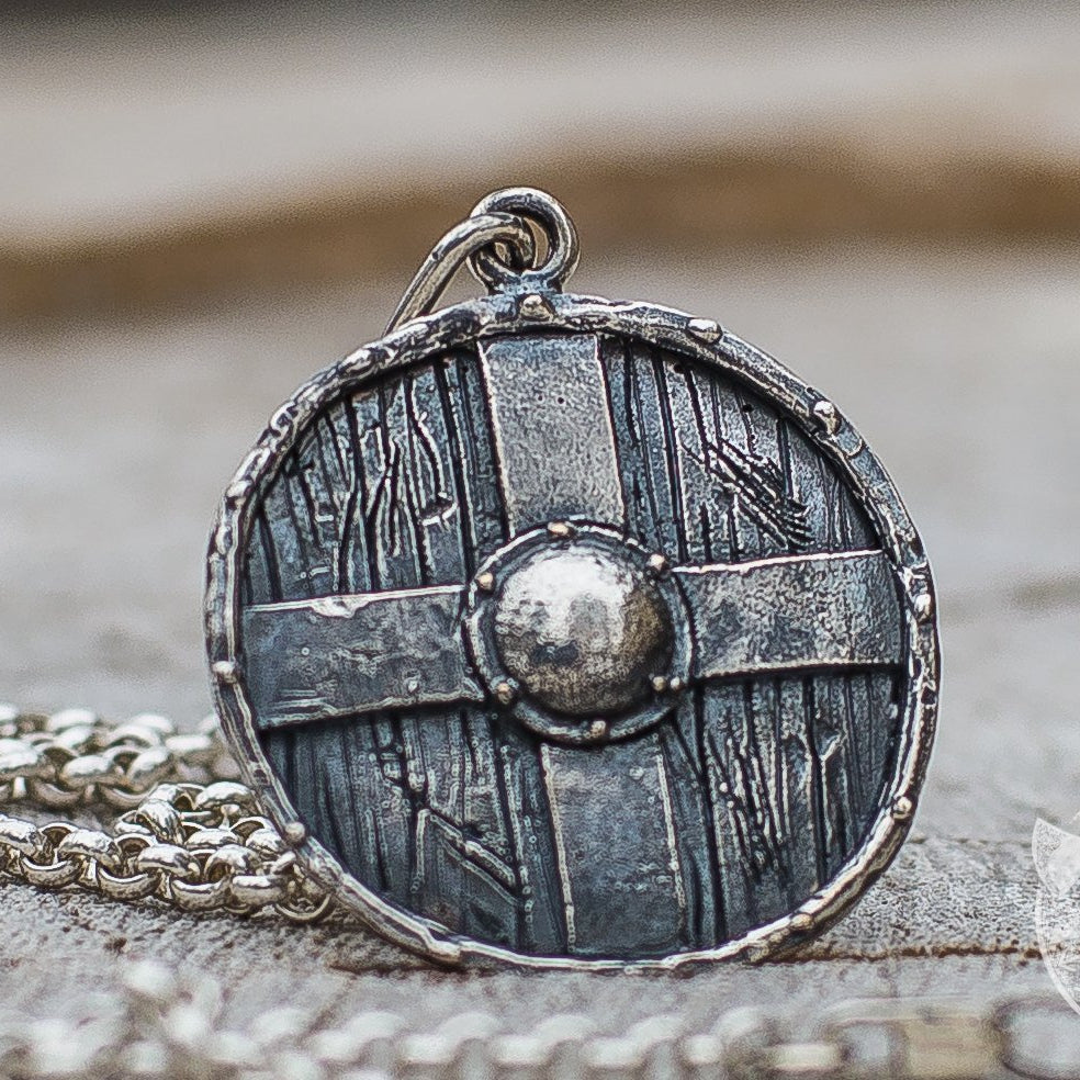 Ancient Rollo's Shield 925 Sterling Silver Pendant - VikingsBrand