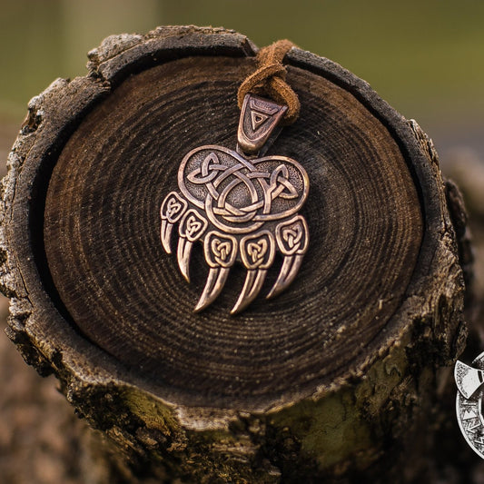 Ancient Veles Print Bronze Pendant - VikingsBrand