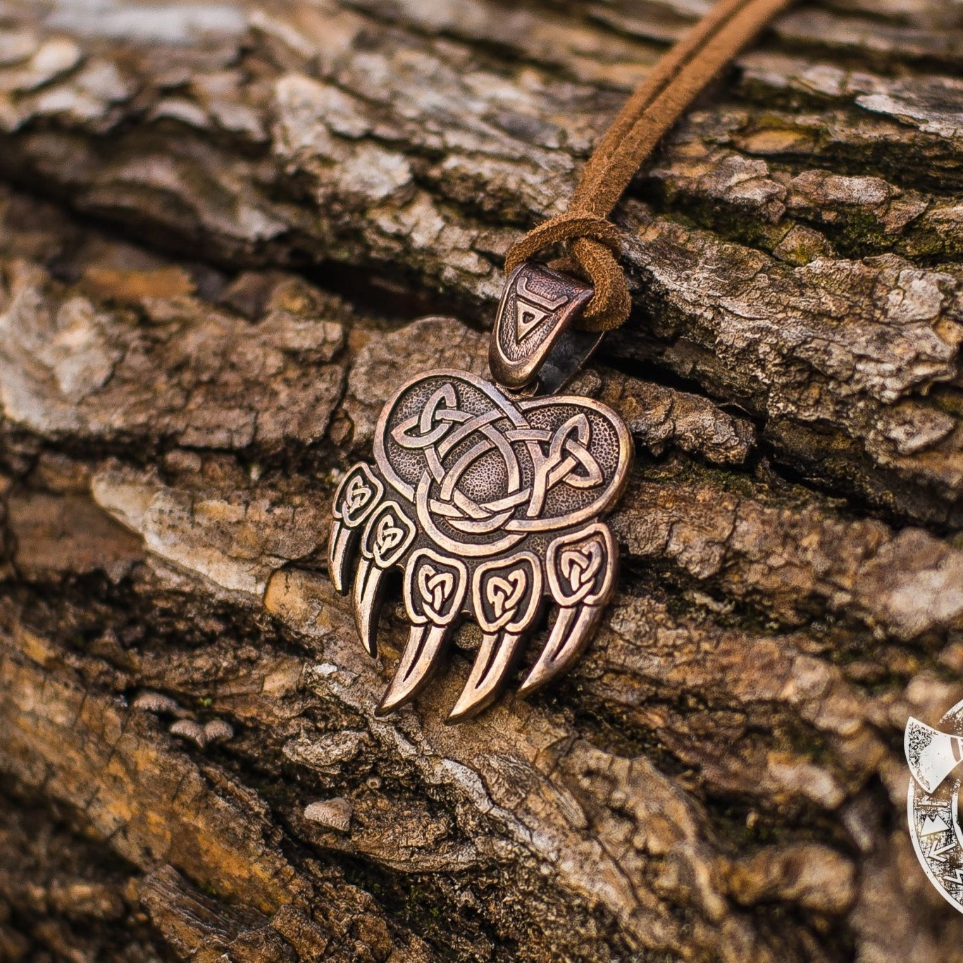 Ancient Veles Print Bronze Pendant - VikingsBrand