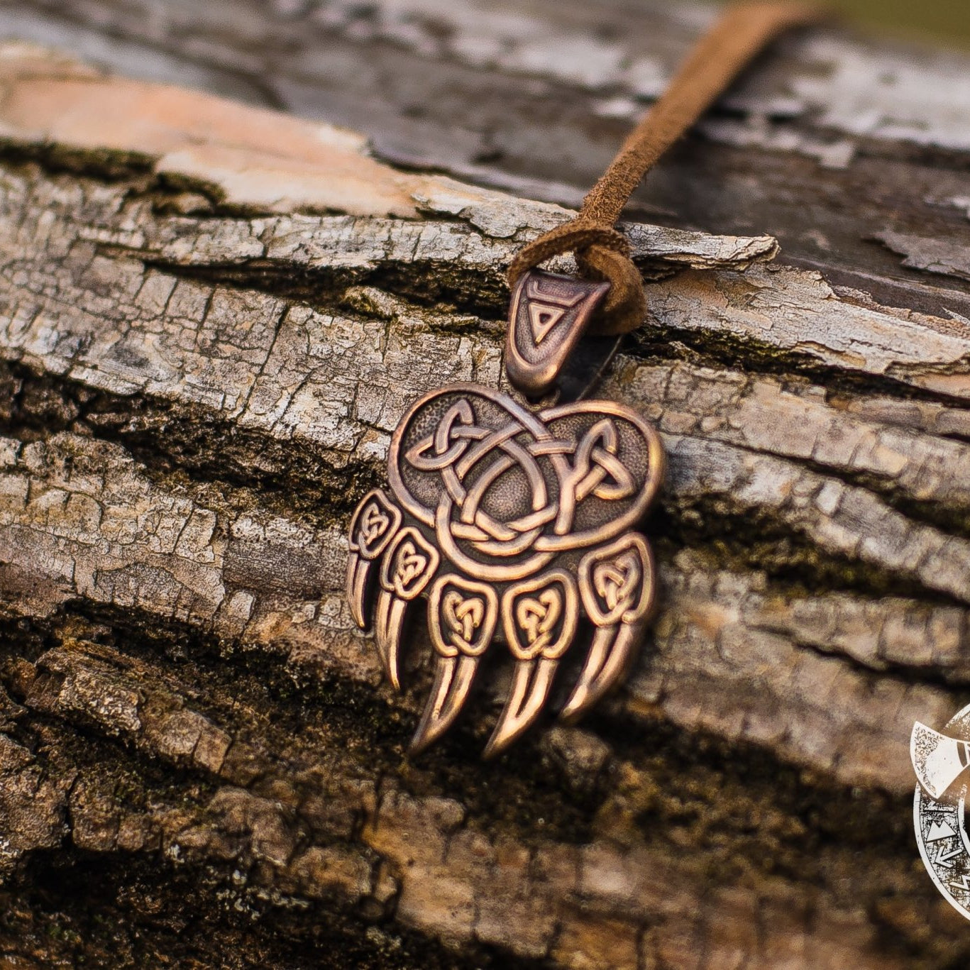 Ancient Veles Print Bronze Pendant - VikingsBrand