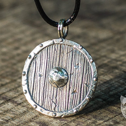 Ancient Viking Shield 925 Sterling Silver Pendant - VikingsBrand