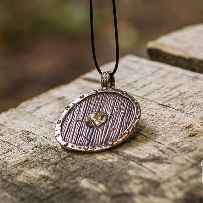Antique Viking Shield Bronze Pendant - VikingsBrand