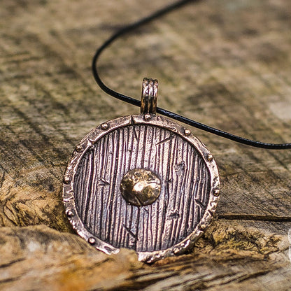 Antique Viking Shield Bronze Pendant - VikingsBrand