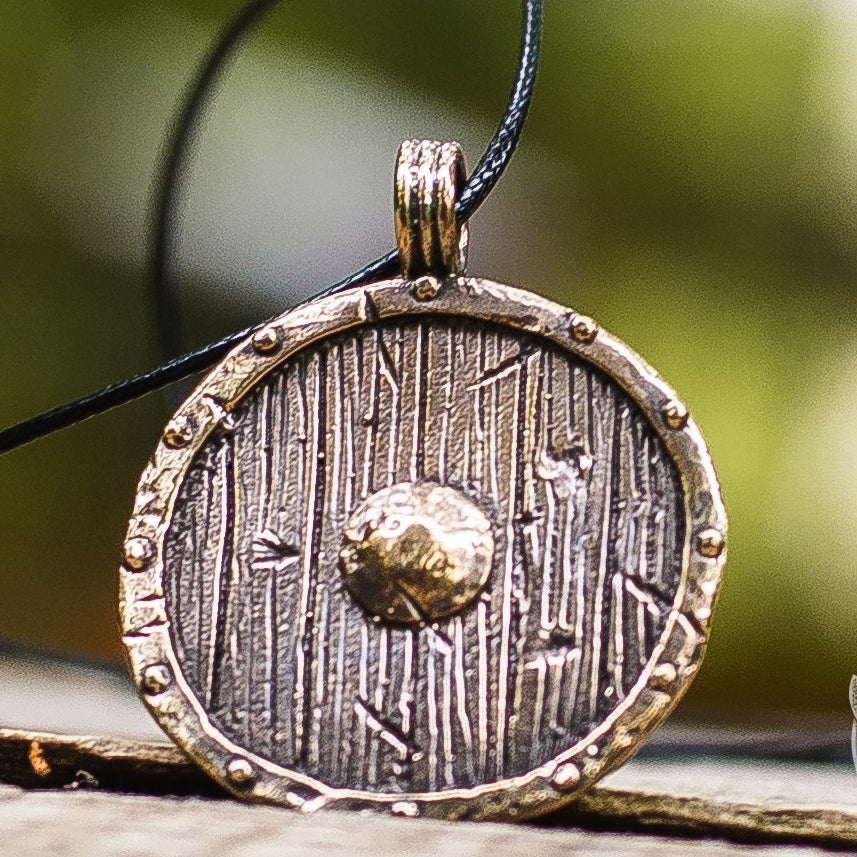 Antique Viking Shield Bronze Pendant - VikingsBrand