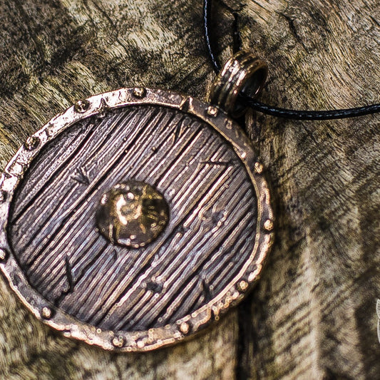 Antique Viking Shield Bronze Pendant - VikingsBrand