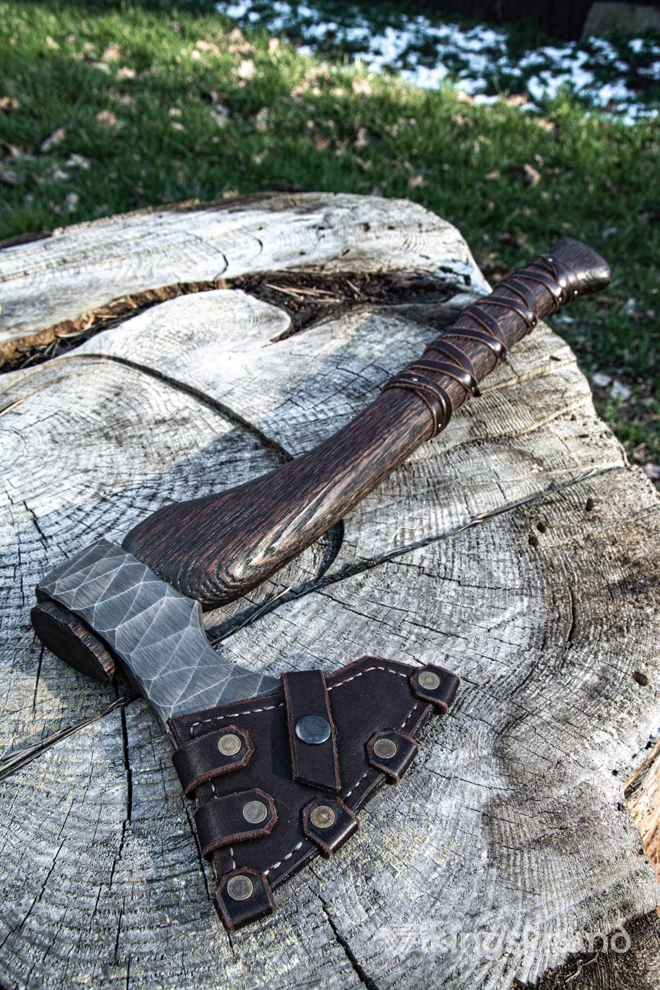 Handmade Viking Axe "Sterk Vorley" with Leather Wraps