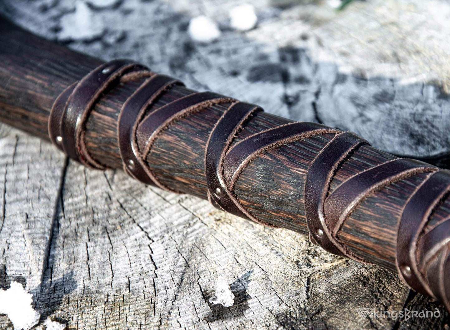 Handmade Viking Axe "Sterk Vorley" with Leather Wraps