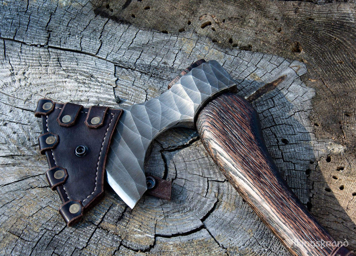 Handmade Viking Axe "Sterk Vorley" with Leather Wraps