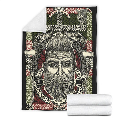 Bearded Viking Warrior Blanket - Viking Home Accessories - VikingsBrand
