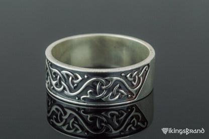Beautiful Ornament Viking Ring Sterling Silver Viking Jewelry