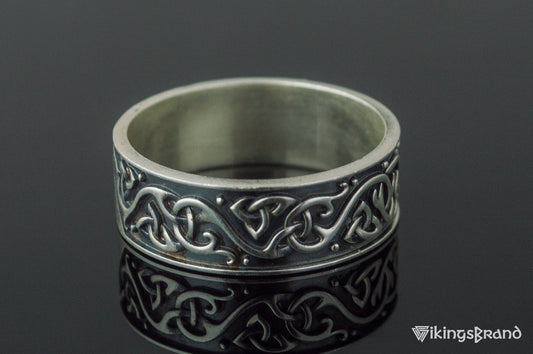 Beautiful Ornament Viking Ring Sterling Silver Viking Jewelry