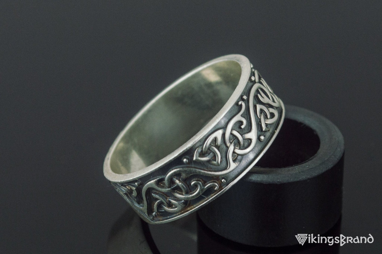 Beautiful Ornament Viking Ring Sterling Silver Viking Jewelry